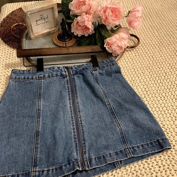 Altar'd State Dresses & Skirts - Altar’d State Moana Denim Blue Mini Skirt Size Small